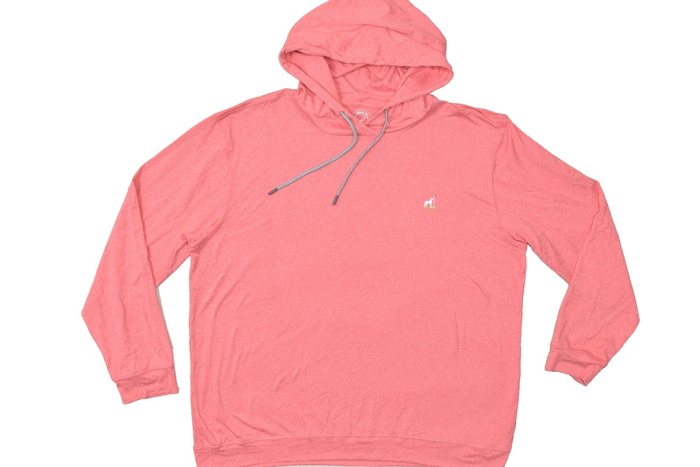 Proud 90 Men's 2X Pink Golf Is Fun Long Sleeve Performance Hoodie Tee